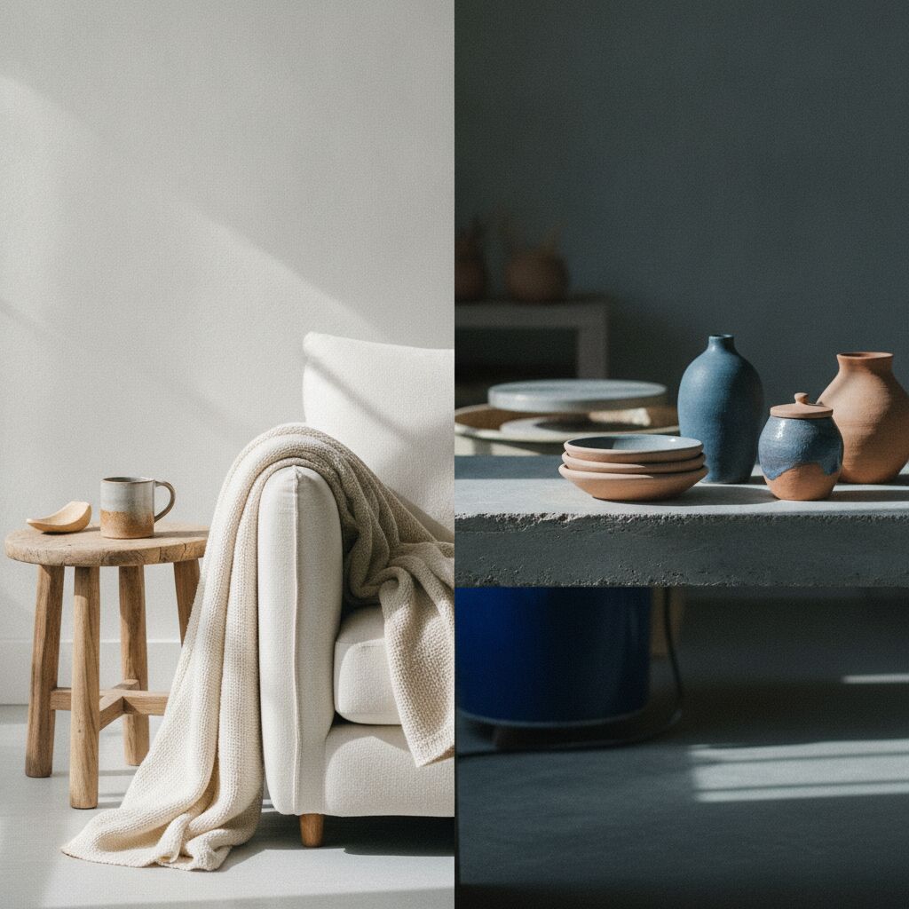 Cobalt Kiln pieces in a home setting
